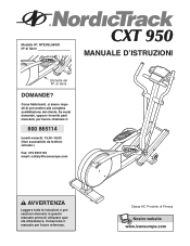 NordicTrack Cxt 950 Elliptical Italian Manual