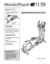 NordicTrack E 11.5 Elliptical German Manual
