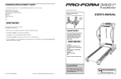 ProForm 360 P Instruction Manual