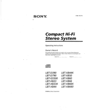 Sony LBT-D790 Operating Instructions