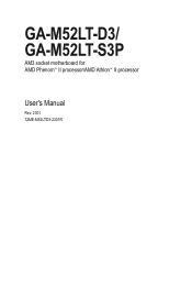 Gigabyte GA-M52LT-D3 Manual