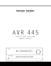 Harman Kardon AVR 445 Owners Manual