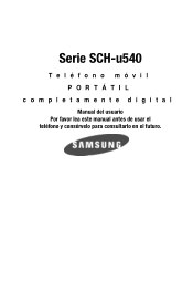 Samsung SCH U540 User Manual (SPANISH)