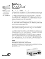 Seagate FreeAgent DockStar Product Information