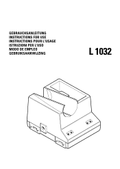 Sennheiser L 1032 Instructions for Use