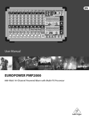 Behringer PMP2000 Manual