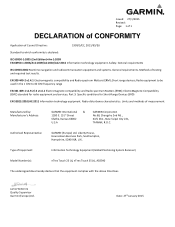 Garmin eTrex Touch 35t ?Declaration of Conformity