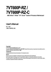 Gigabyte 7VT600P-RZ User Manual