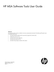 HP MSA2312sa HP MSA Software Tools User Guide (635663-001, November 2011)