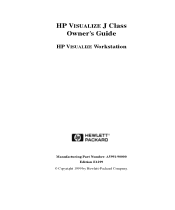 HP Visualize J5000 hp Visualize J5000, J7000 workstations owner's guide (a5991-90000)