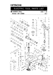 Hitachi DH50MB Parts List