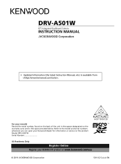 Kenwood DRV-A501W Operation Manual