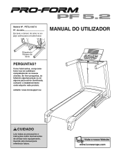 ProForm 5.2 Treadmill Portuguese Manual