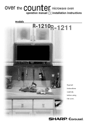 Sharp R-1210F Operation Manual
