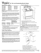 Whirlpool WFE710H0AE Dimension Guide