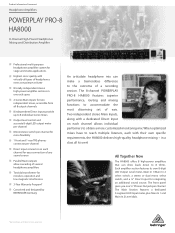 Behringer HA8000 Product Information Document
