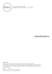 Dell Inspiron 17 3737 Specifications (Accessibility Compliant)