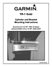 Garmin TR-1 Gold Marine Autopilot Cylinder and Bracket Mounting Instructions - Suzuki 9.9 and 15 HP 1997 and newer - Johnson/OMC 9.9 and 15