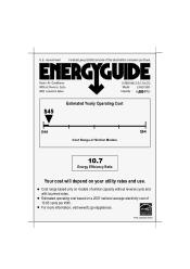 LG LW6013ER Additional Link - Energy Guide