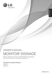 LG M4214T Owners Manual