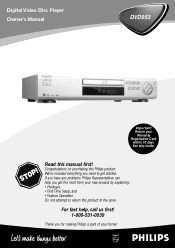 Philips DVD953AT98 User manual