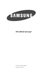 Samsung SPH-A580 User Manual (user Manual) (ver.f3.2) (Spanish)