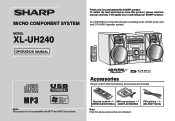 Sharp XL-UH240 XL-UH240 Operation Manual