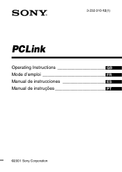 Sony MZ-R500 Analog PCLink Operating Instructions