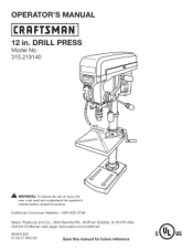 Craftsman 21914 Operation Manual