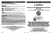 Lasko T48320 User Manual