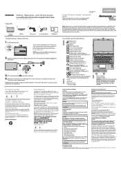 Lenovo E40-80 Laptop (English) Safety, Warranty and Setup guide - Lenovo E40-xx Notebook