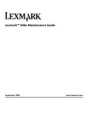 Lexmark X463 Maintenance Guide