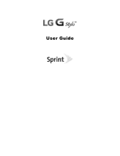 LG LS770 Sprint Update - Lg G Stylo Ls770 Sprint User Guide - English
