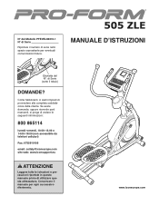 ProForm 505 Zle Elliptical Italian Manual