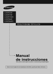 Samsung LT-P2045U User Manual (SPANISH)