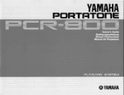 Yamaha PCR-800 Owner's Manual (image)