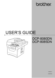 Brother International DCP-8085DN Users Manual - English