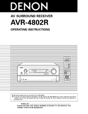 Denon 4802R Owners Manual