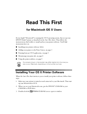 Epson 1280 Read This First Booklet (Mac OS X Users)