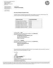 HP Designjet T1500 HP Designjet T920 and T1500 ePrinter Series - Certificate of Origin