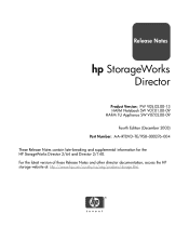 HP StorageWorks 2/140 FW 05.02.00 and SW 07.01.00 and 07.02.00 HP StorageWorks Director Release Notes