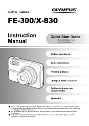 Olympus FE 300 FE-300 Instruction Manual (English)