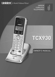 Uniden TCX930 English Owners Manual