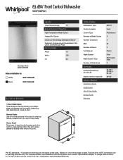Whirlpool WDF130PAHW Specification Sheet