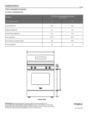 Whirlpool WFG515S0J Dimension Guide
