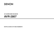 Denon AVR 2807 Owners Manual - Spanish