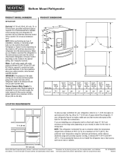 Maytag MFX2876DRE Dimension Guide