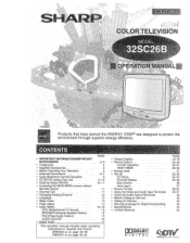 Sharp 32SC26B Operation Manual