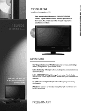 Toshiba 15LV505 Printable Spec Sheet