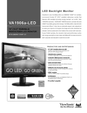 ViewSonic VA1906a-LED VA1906a-LED Datasheet Low Res (English, US)